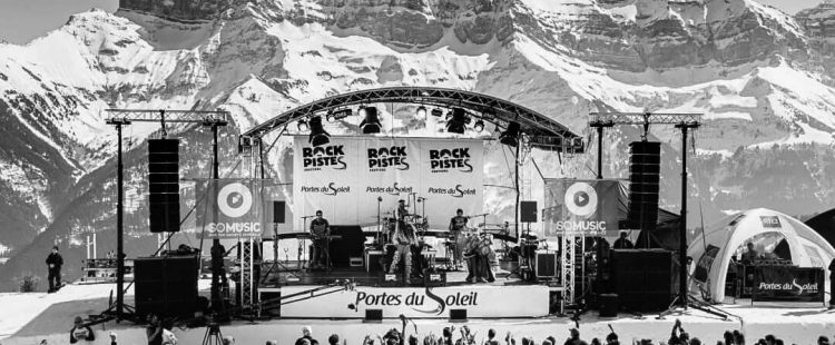 Winter music festivals in the French Alps